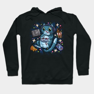 Space Gamer Cat Hoodie